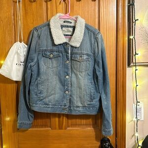 Ashley-Vintage Charm Fleece Lined Trucker Jacket